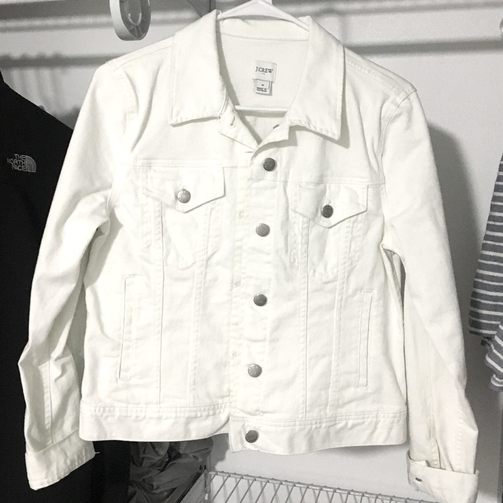 J. Crew white denim jacket. Never worn!